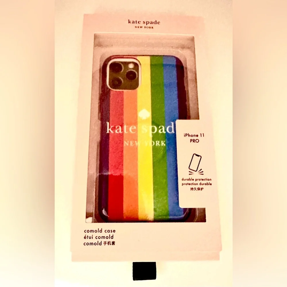 Kate Spade iphone 11/11 PRO Rainbow case multicolor, NWOT, Protective Case